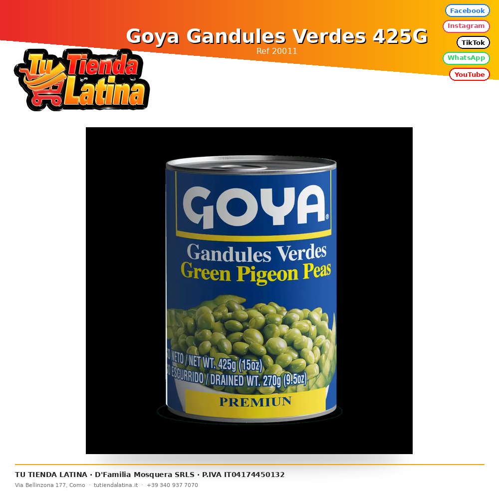 Goya Gandules Verdes 425G