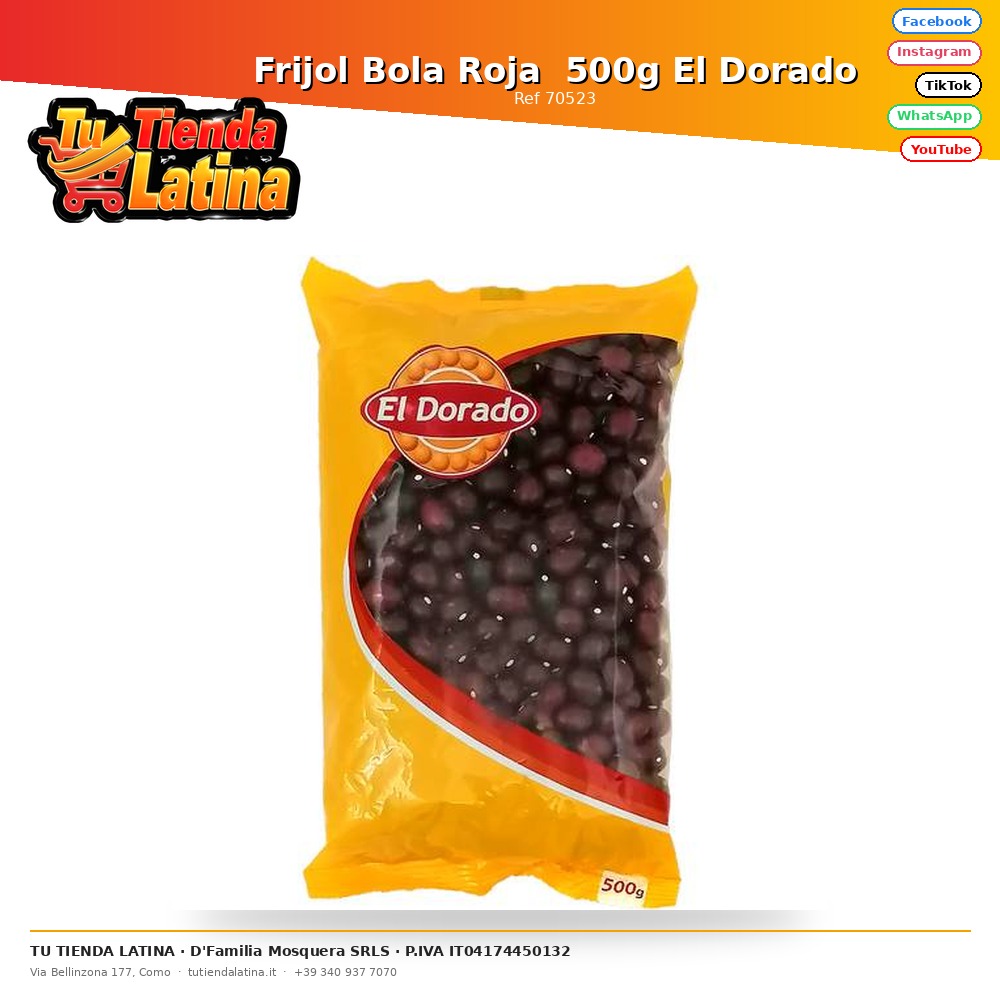 Frijol Bola Roja  500g El Dorado