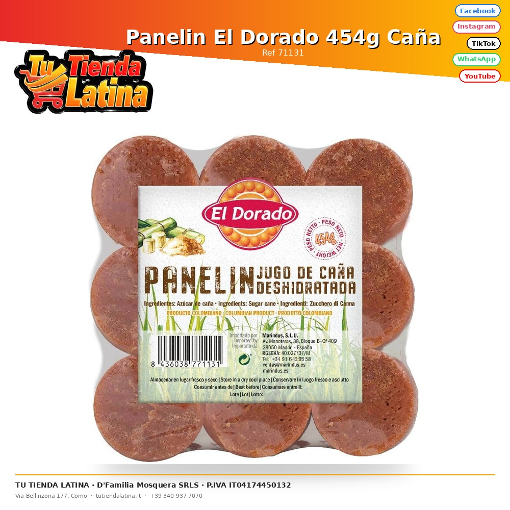 Panelin El Dorado 454g Caña