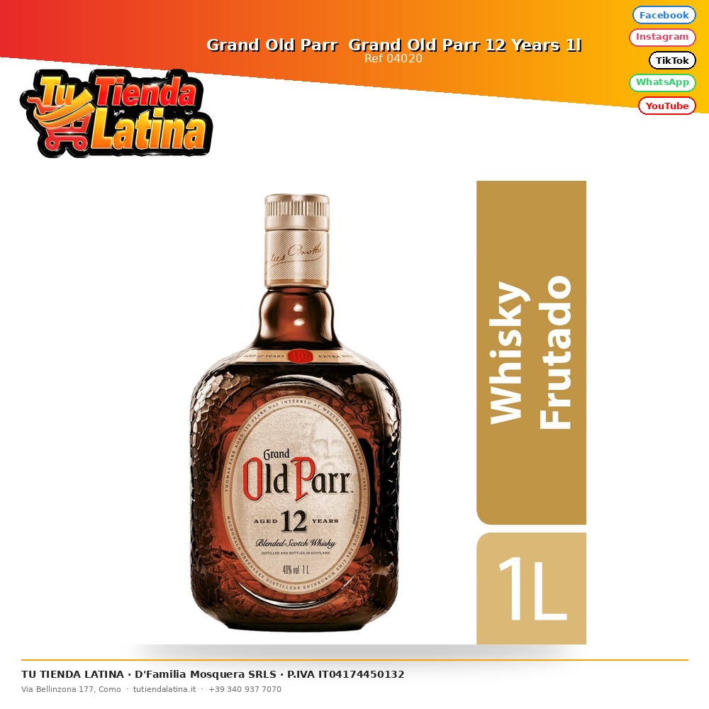 Grand Old Parr  Grand Old Parr 12 Years 1l