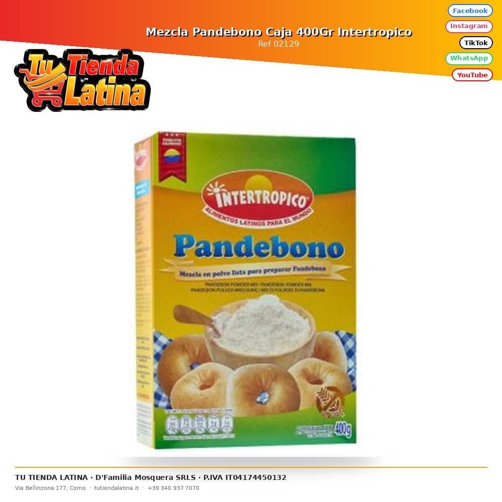 Mezcla Pandebono Caja 400Gr Intertropico