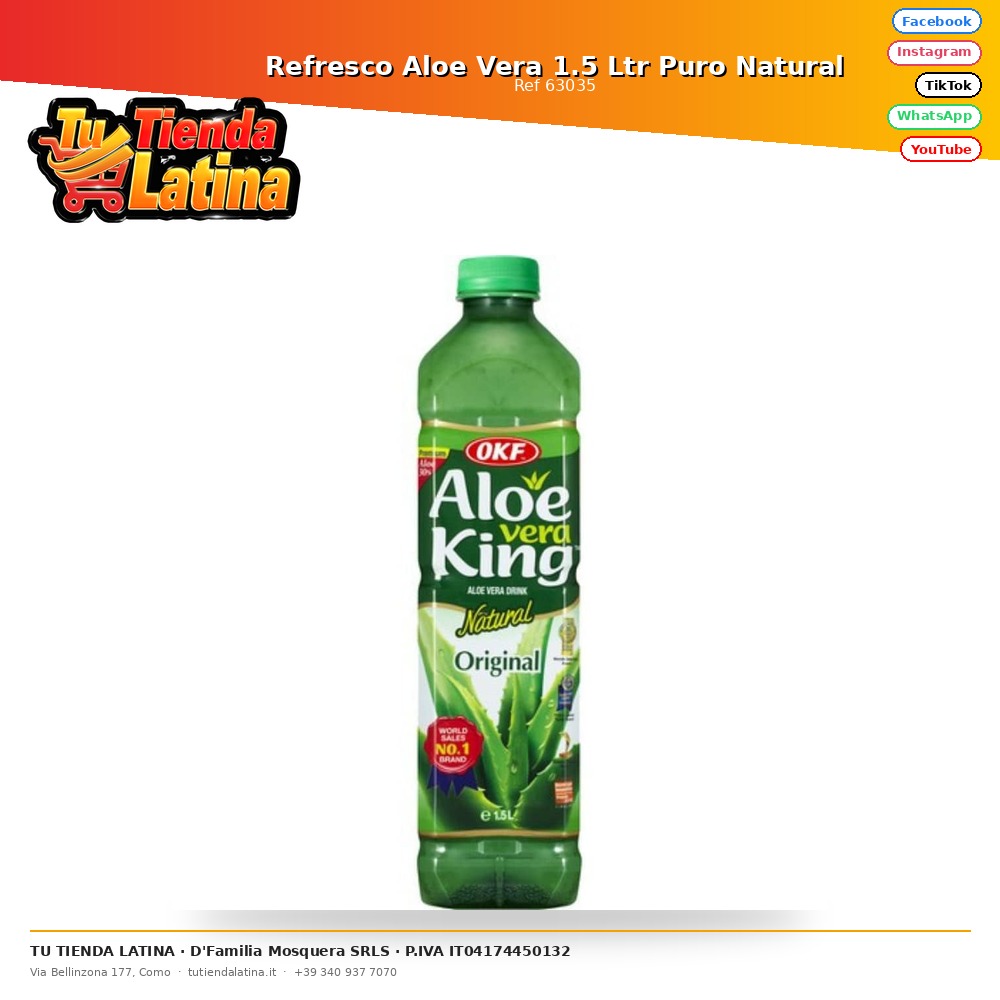 Refresco Aloe Vera 1.5 Ltr Puro Natural