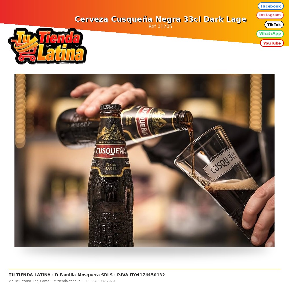 Cerveza Cusqueña Negra 33cl Dark Lage