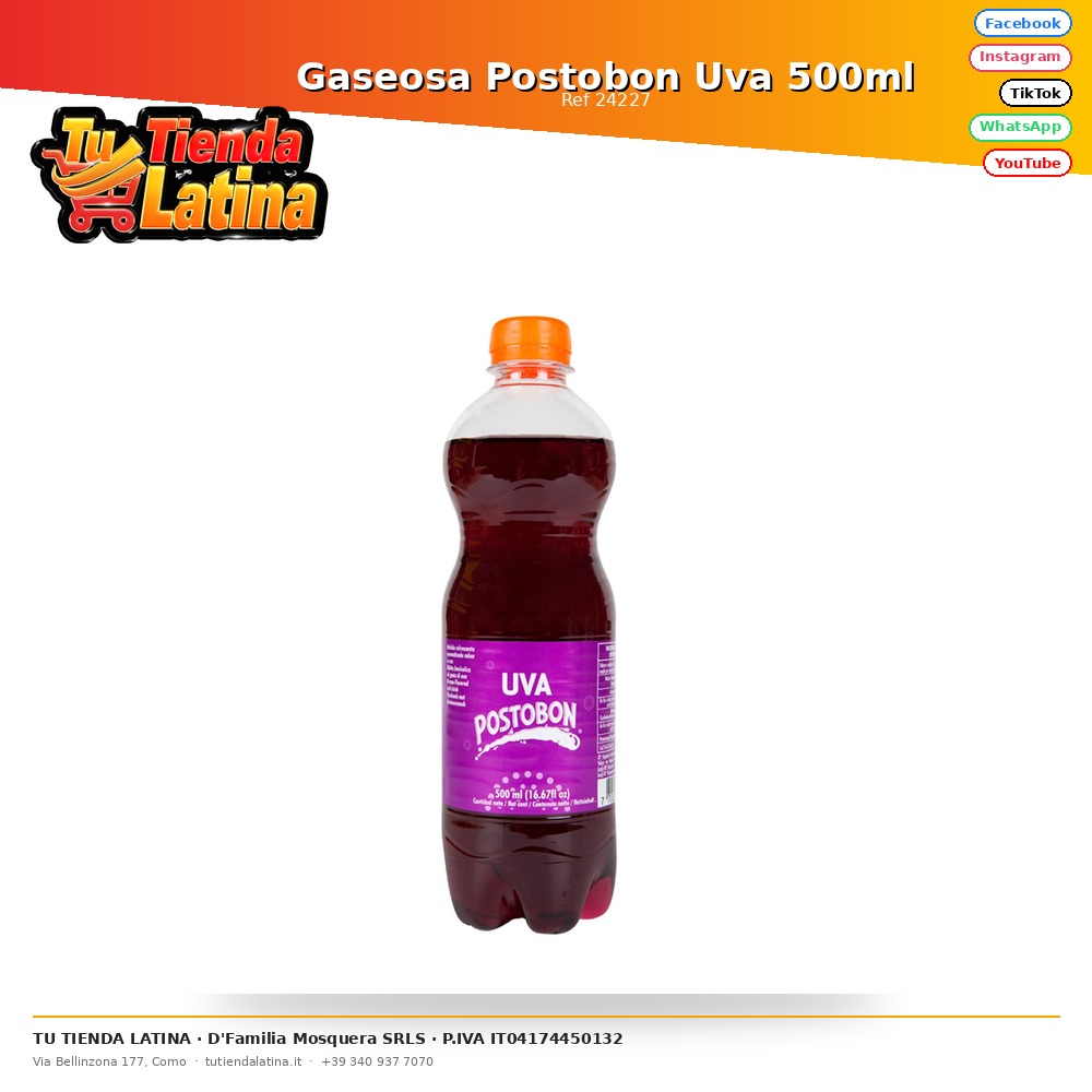 Gaseosa Postobon Uva 500ml