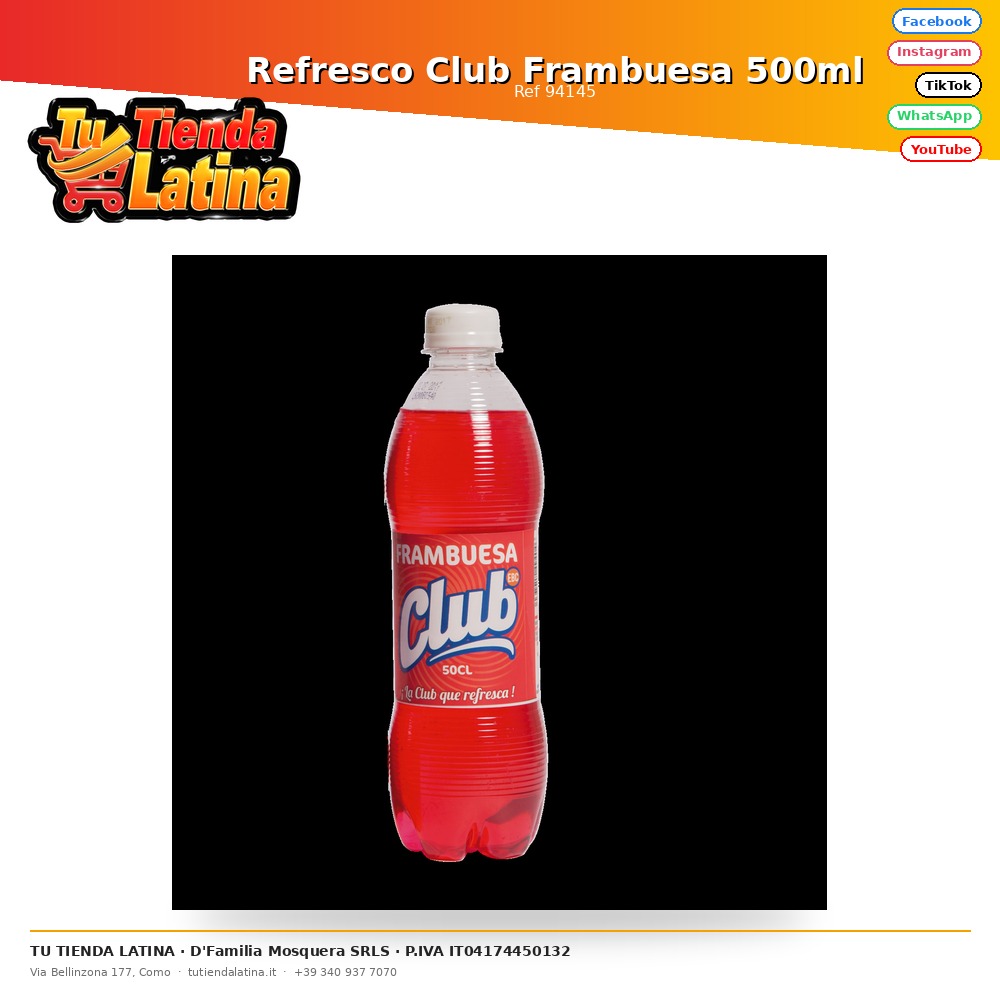 Refresco Club Frambuesa 500ml