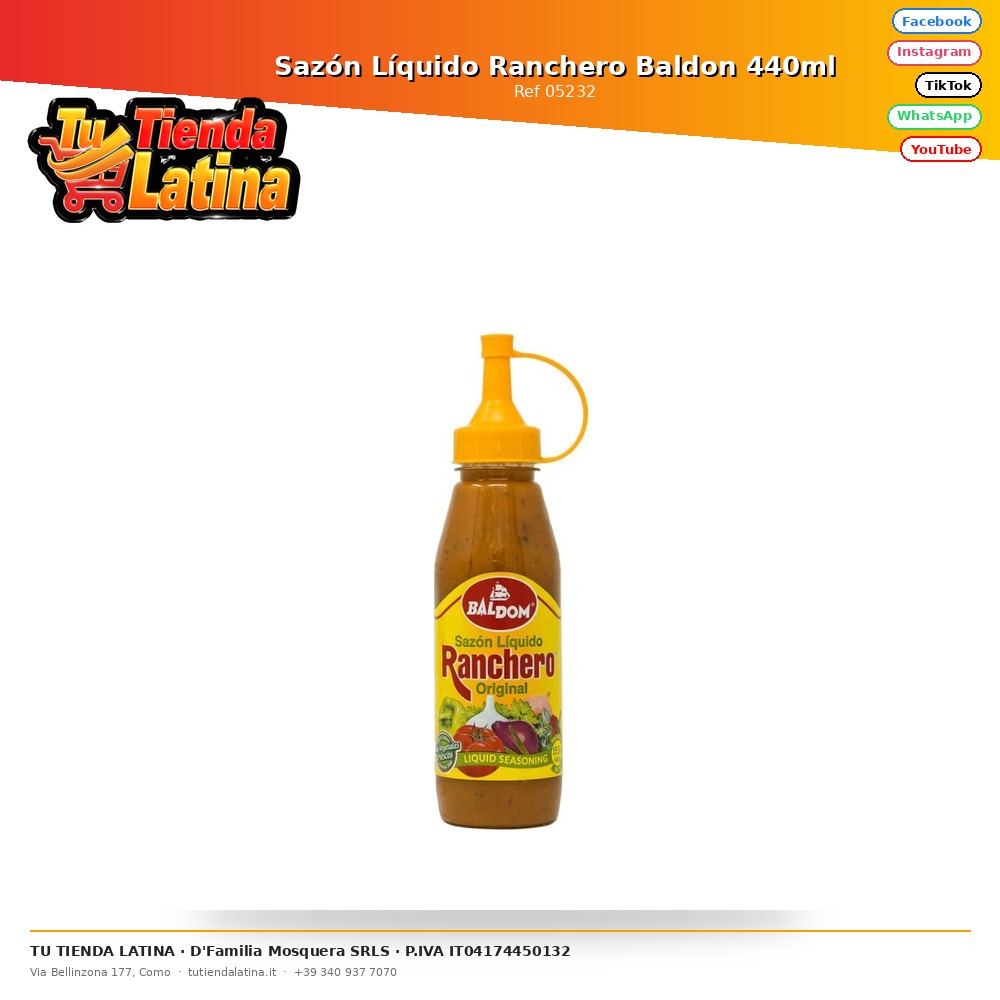 Sazón Líquido Ranchero Baldon 440ml