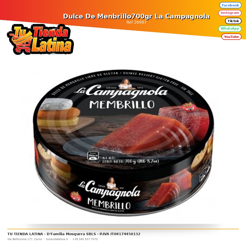 Dulce De Menbrillo700gr La Campagnola
