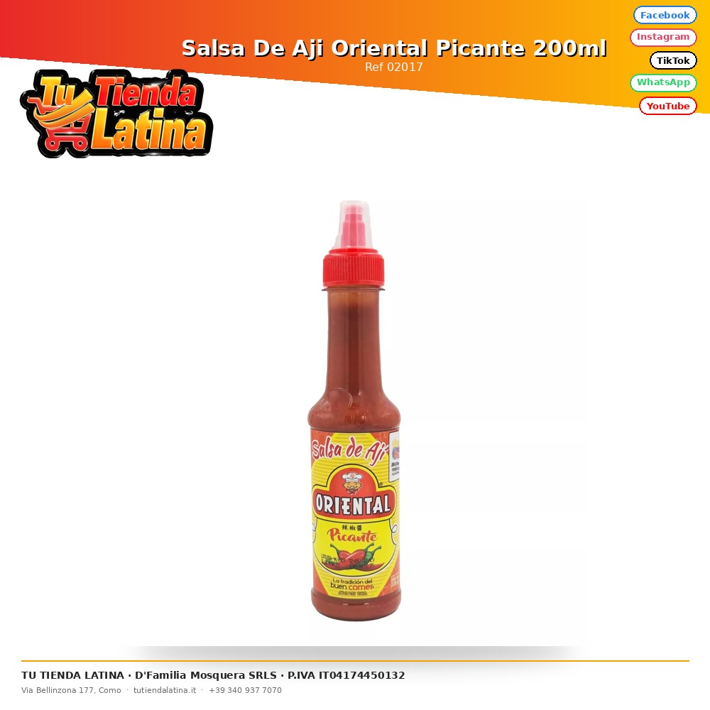 Salsa De Aji Oriental Picante 200ml