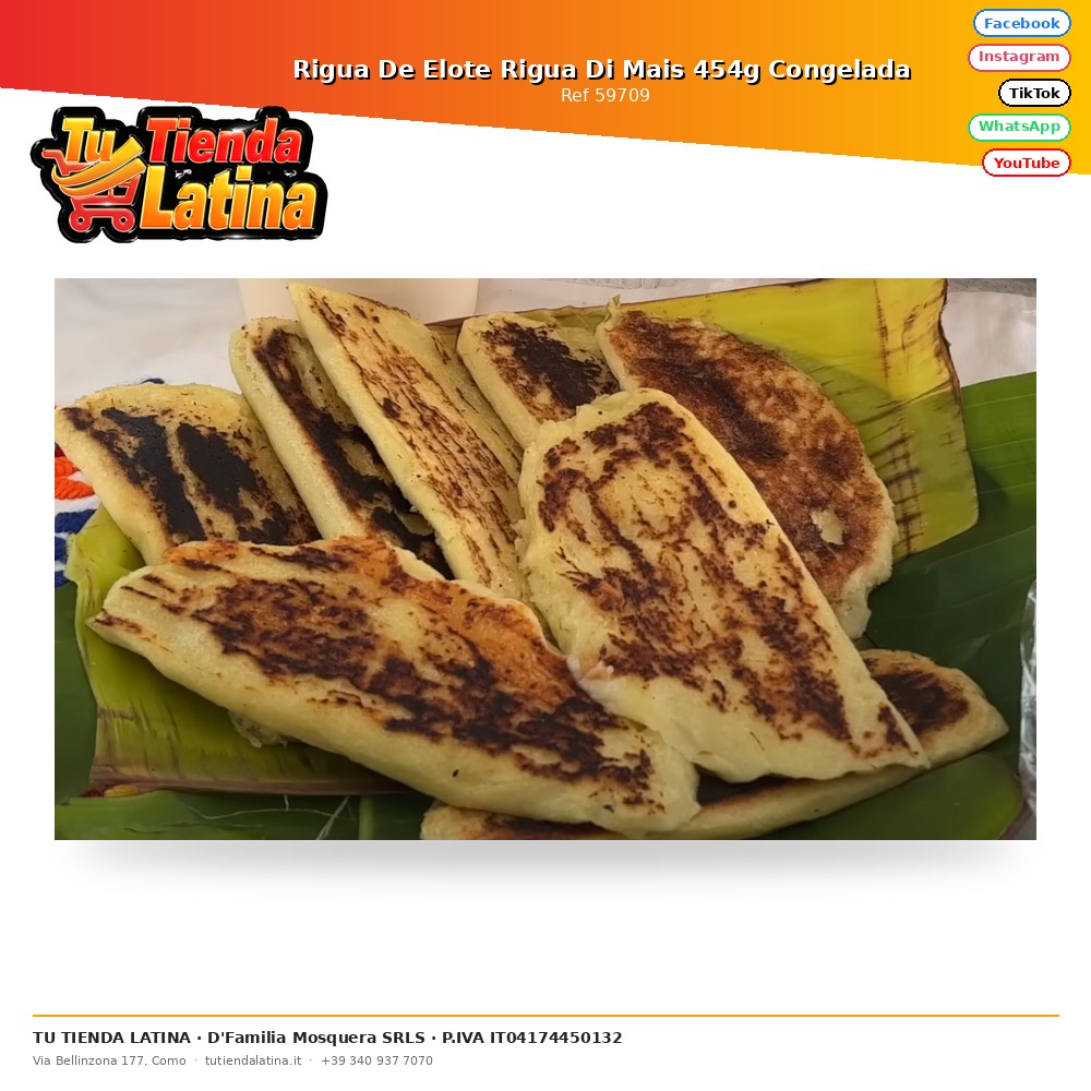 Rigua De Elote Rigua Di Mais 454g Congelada 