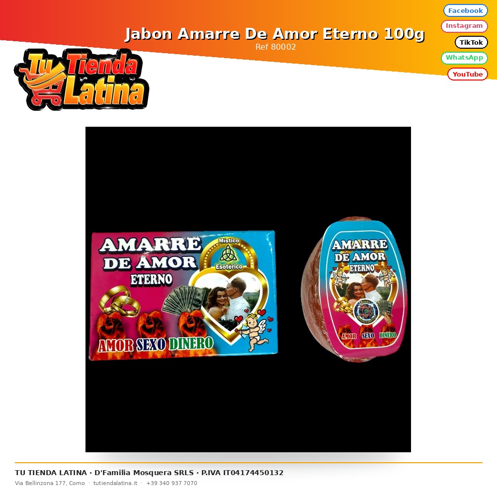 Jabon Amarre De Amor Eterno 100g