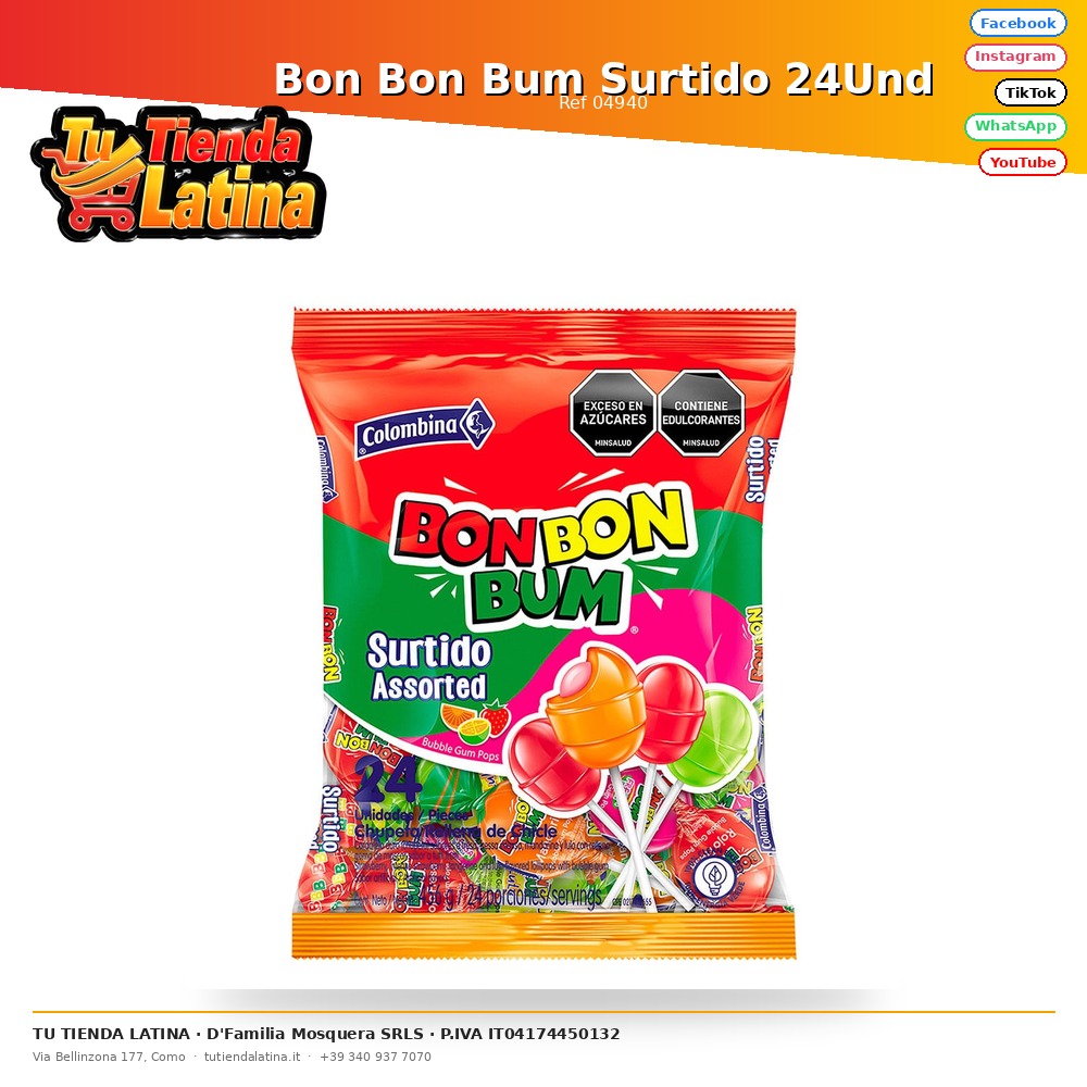 Bon Bon Bum Surtido 24Und