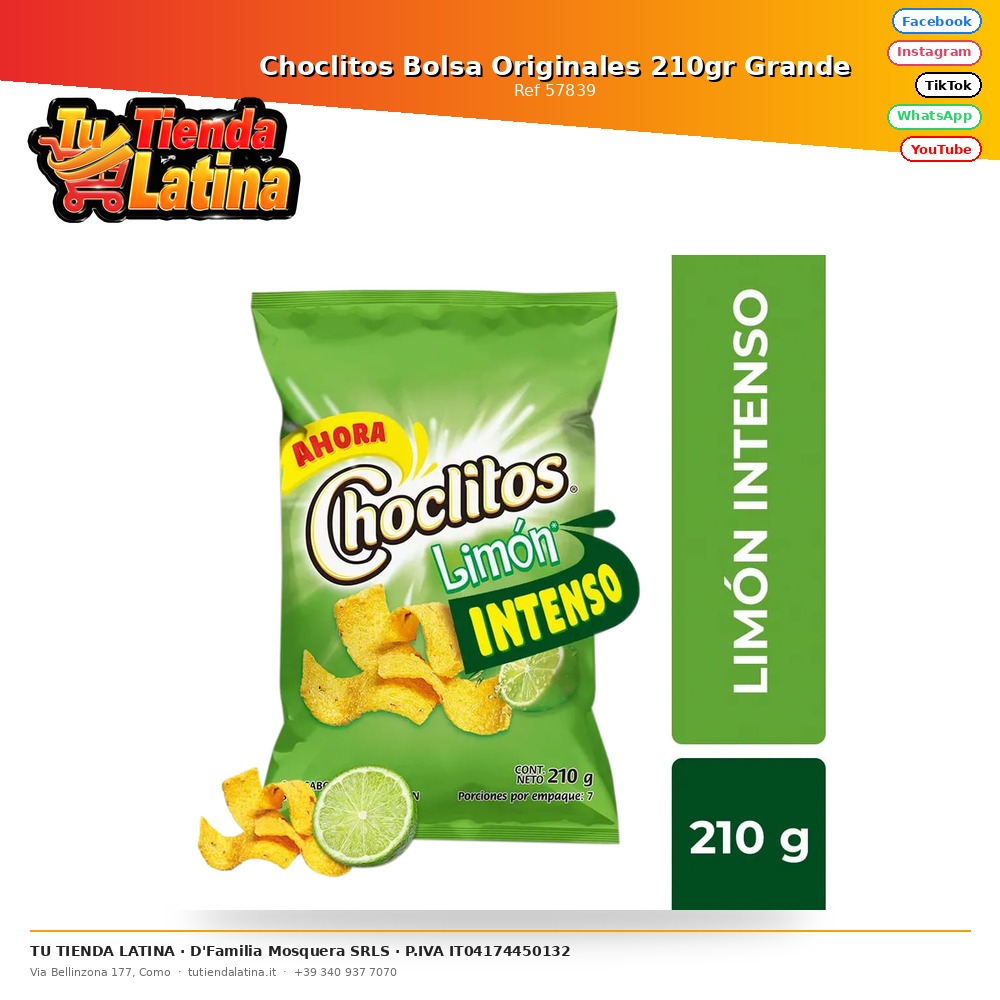Choclitos Bolsa Originales 210gr Grande