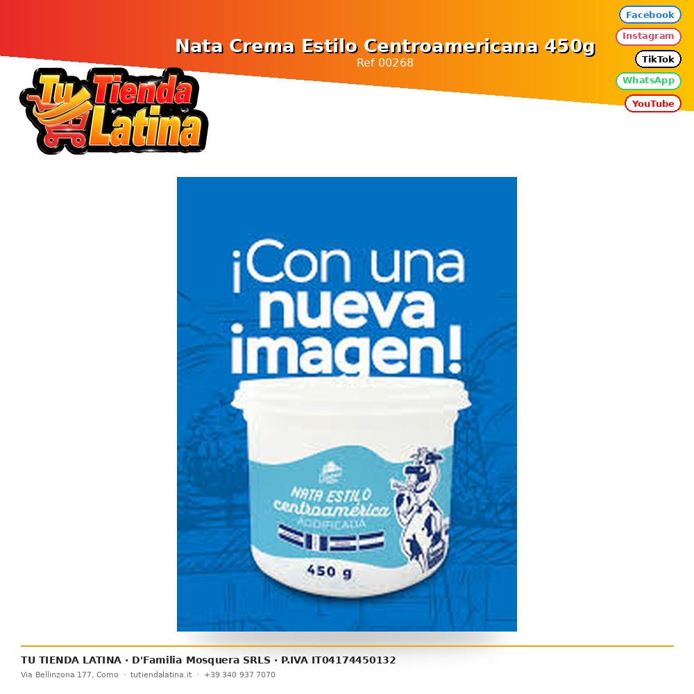 Nata Crema Estilo Centroamericana 450g