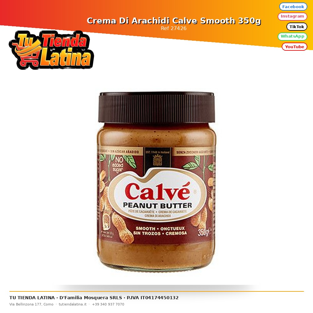 Crema Di Arachidi Calve Smooth 350g