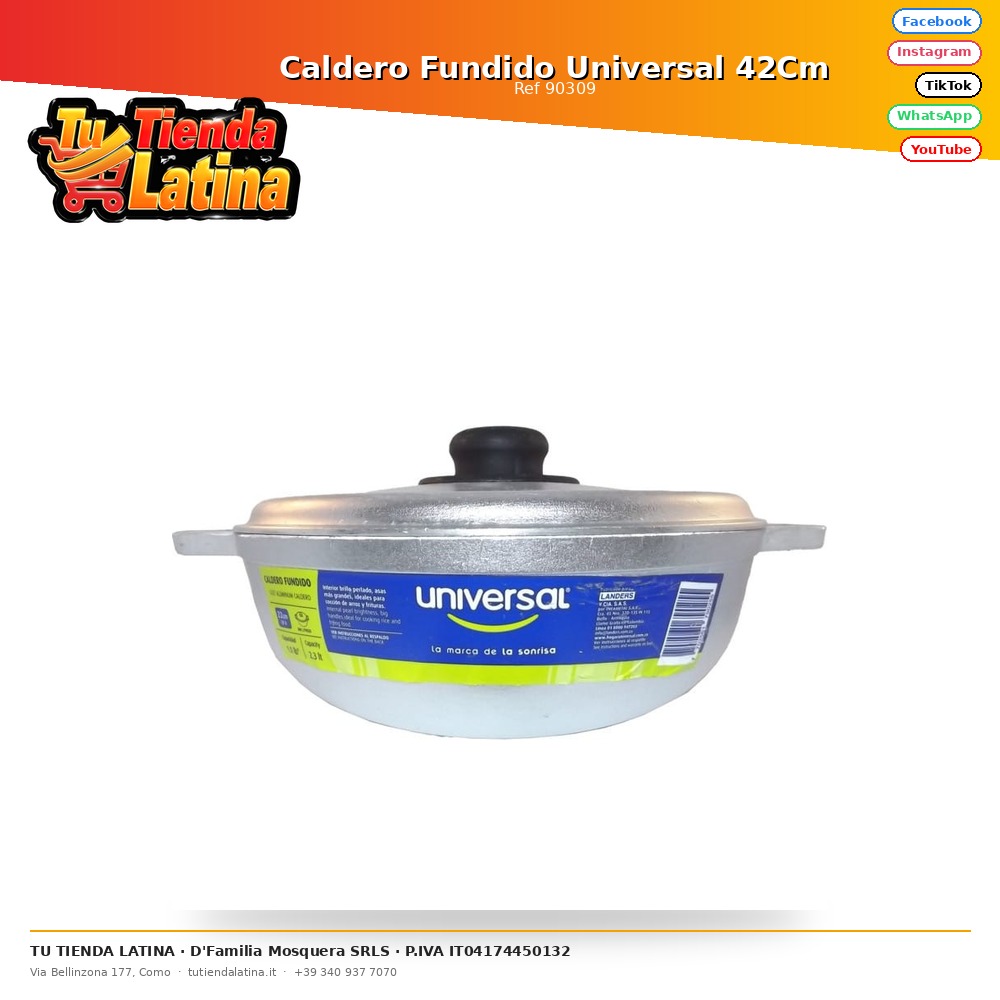 Caldero Fundido Universal 42Cm