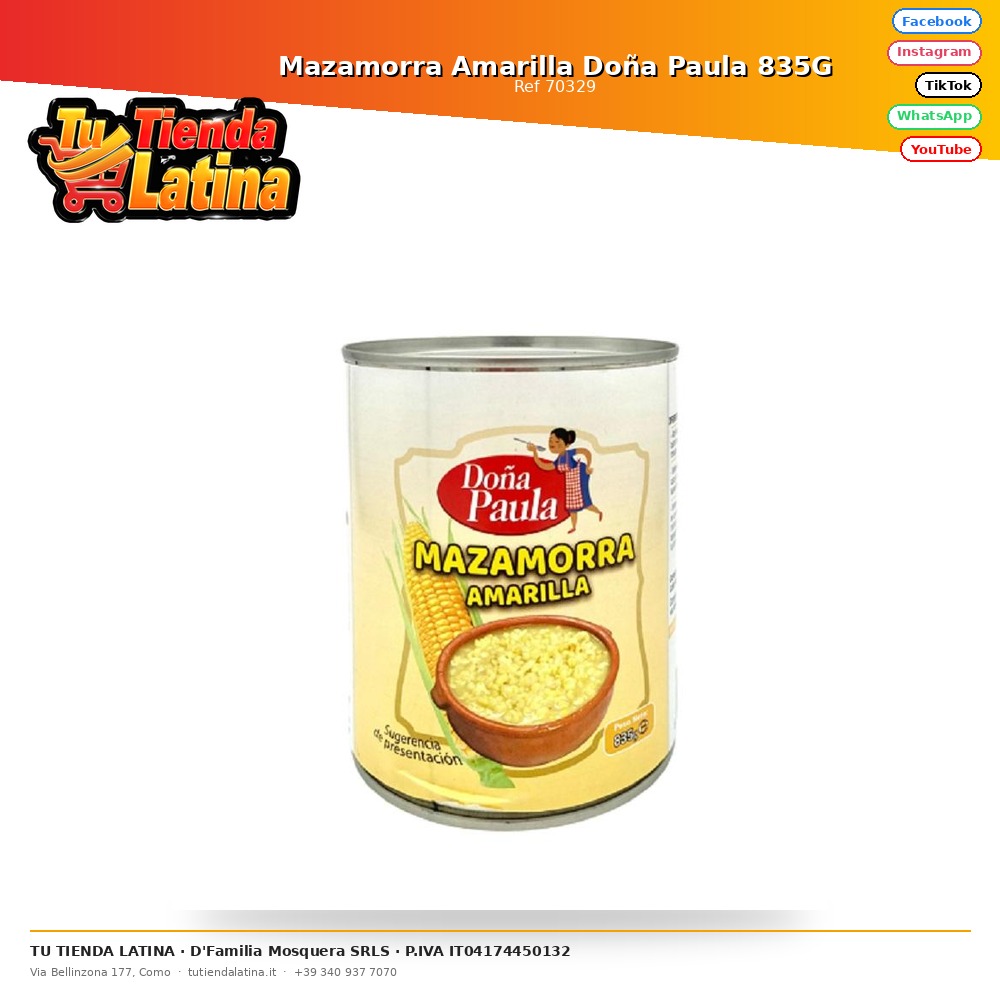 Mazamorra Amarilla Doña Paula 835g