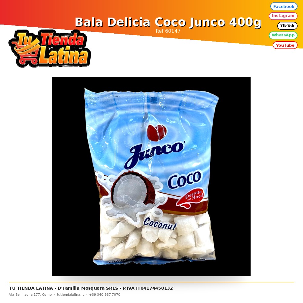 Bala Delicia Coco Junco 400g