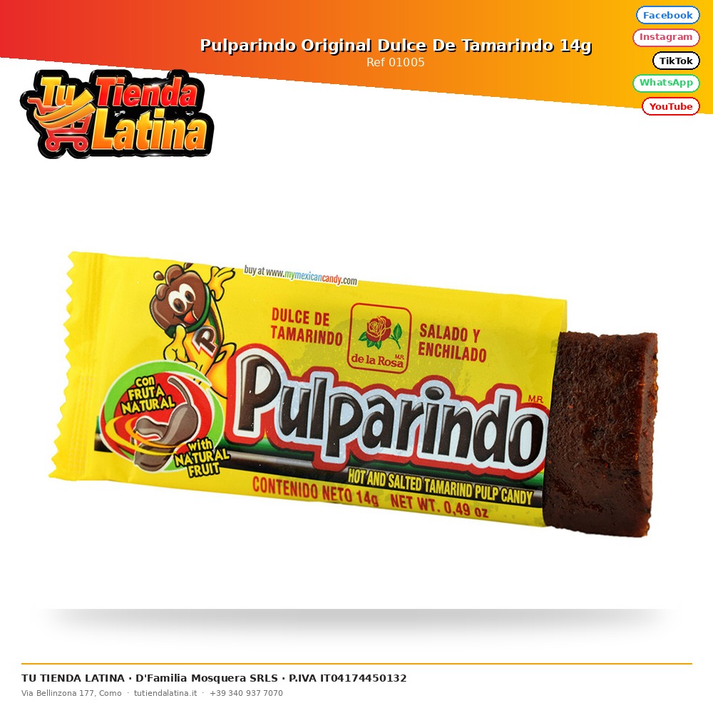 Pulparindo Original Dulce De Tamarindo 14g