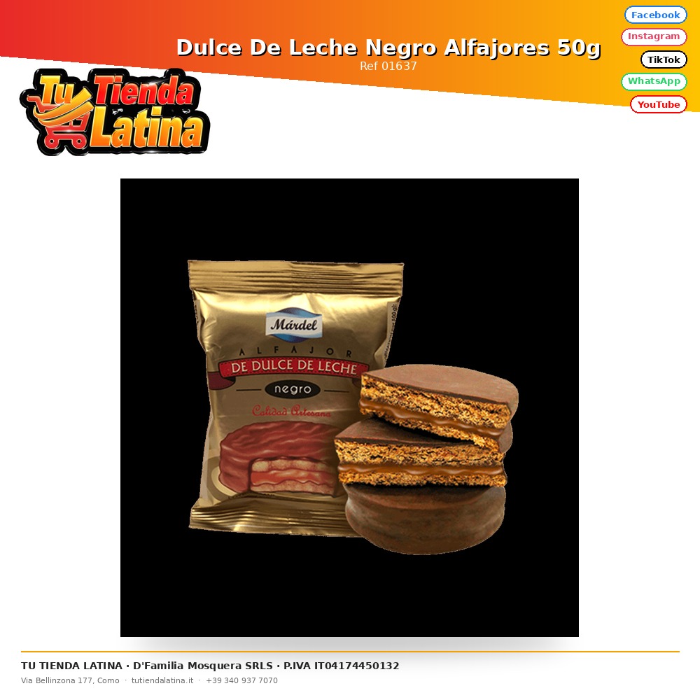 Dulce De Leche Negro Alfajores 50g