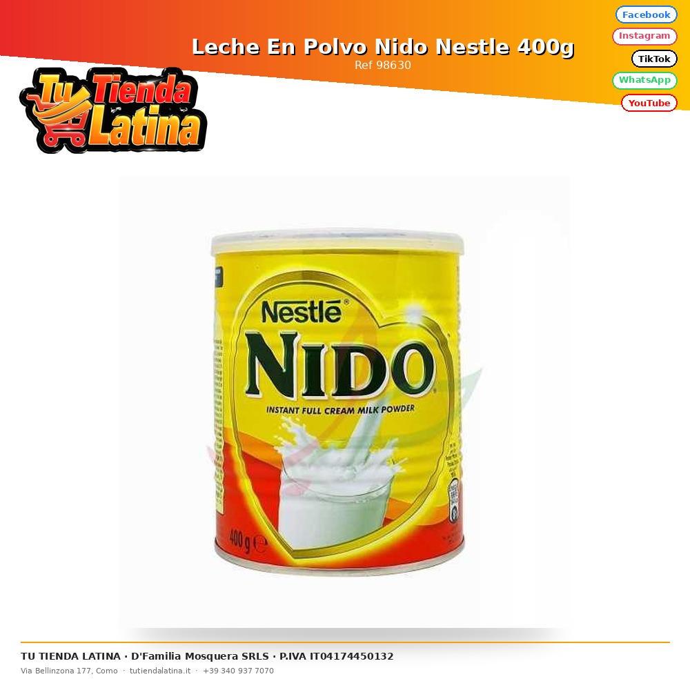 Leche En Polvo Nido Nestle 400g