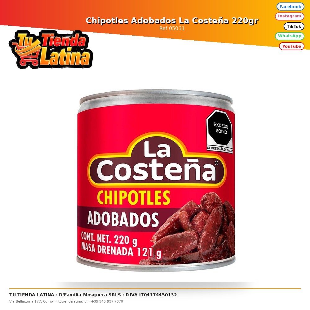 Chipotles Adobados La Costeña 220gr