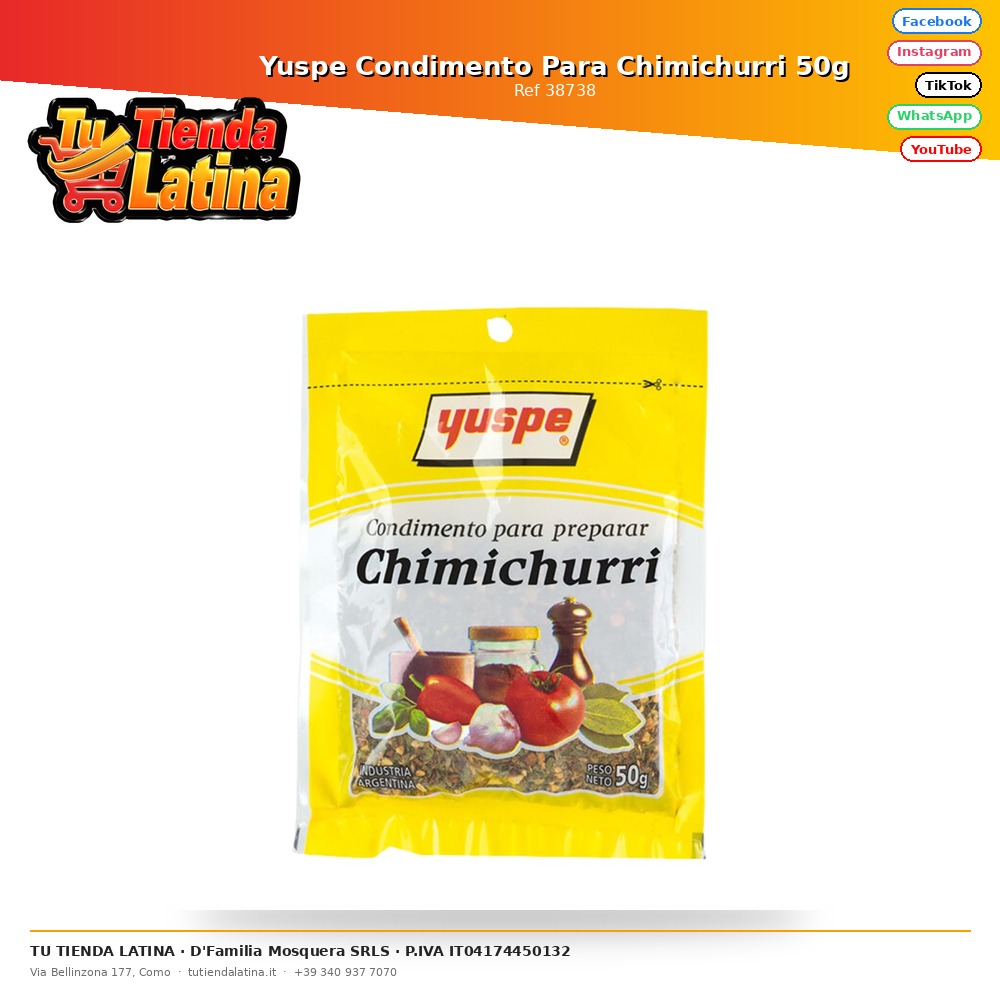 Yuspe Condimento Para Chimichurri 50g