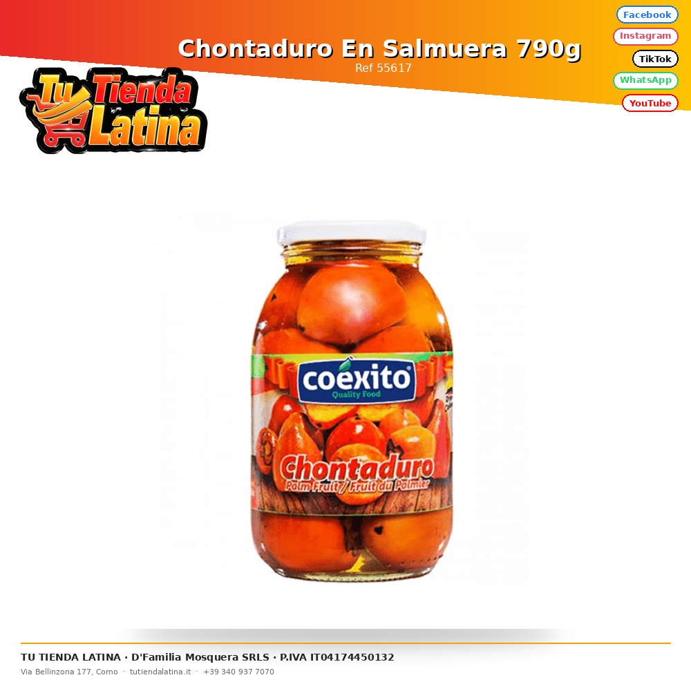 Chontaduro En Salmuera 790g 