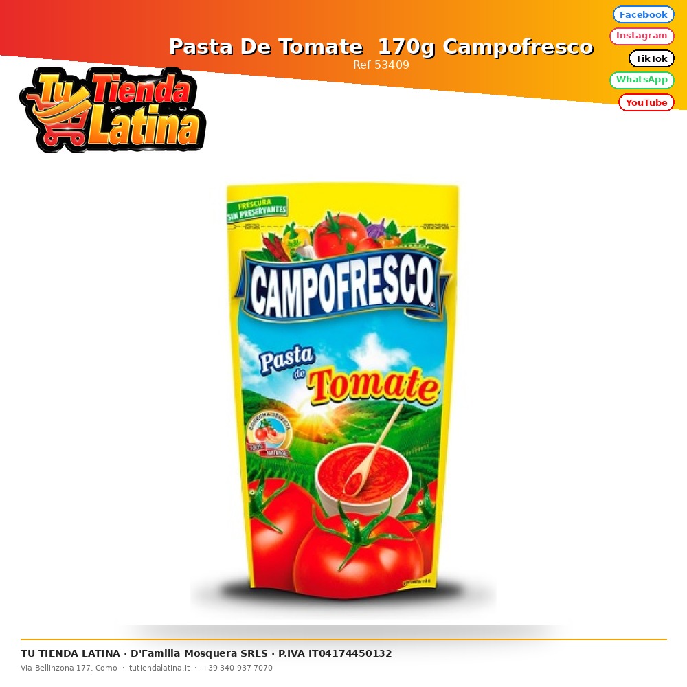 Pasta De Tomate  170g Campofresco