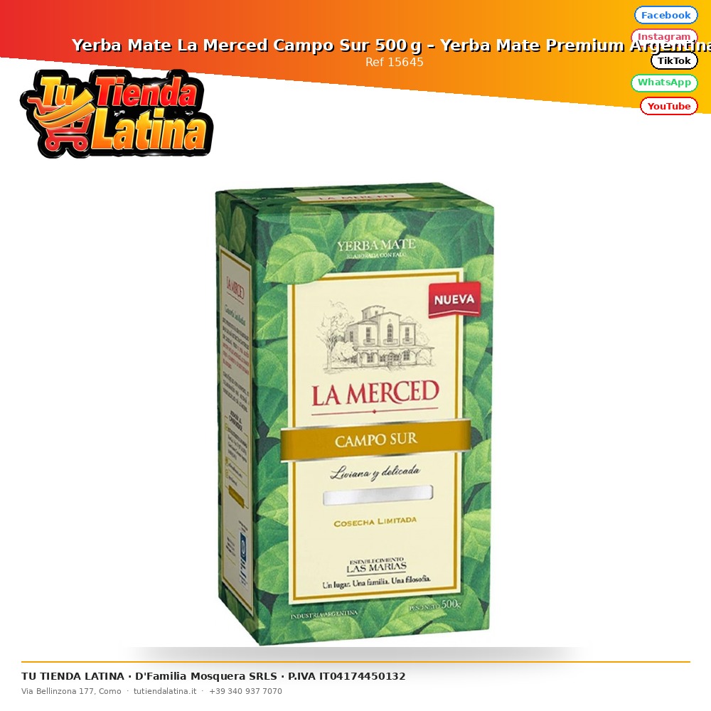 ​Yerba Mate La Merced Campo Sur 500 g – Yerba Mate Premium Argentina