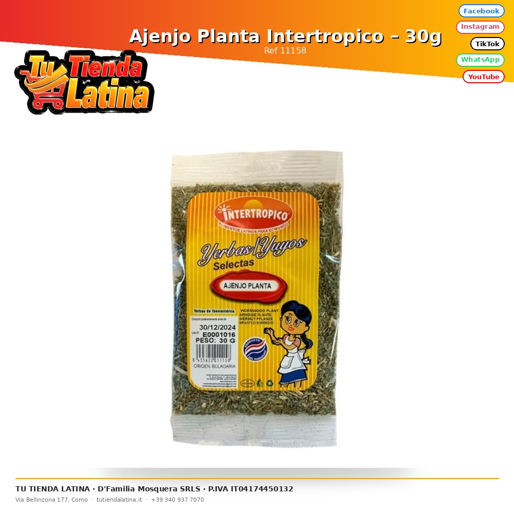 Ajenjo Planta Intertropico – 30g