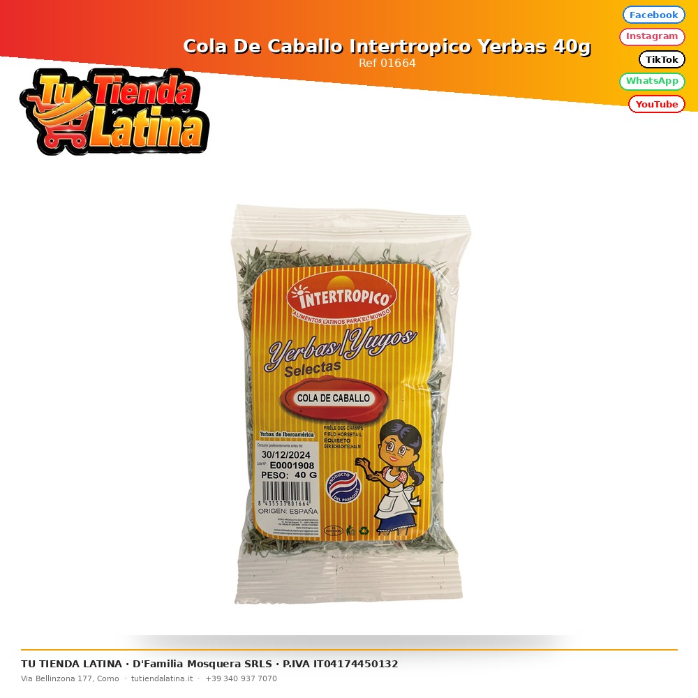 Cola De Caballo Intertropico Yerbas 40g