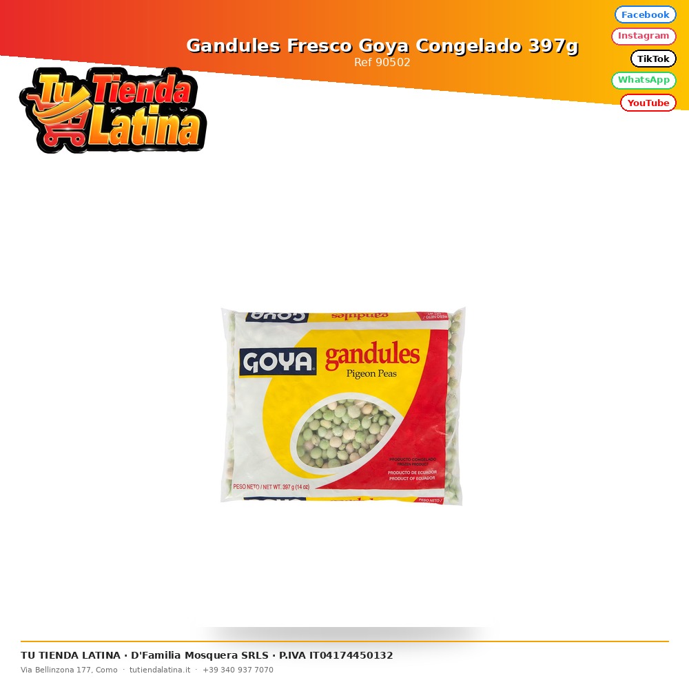 Gandules Fresco Goya Congelado 397g
