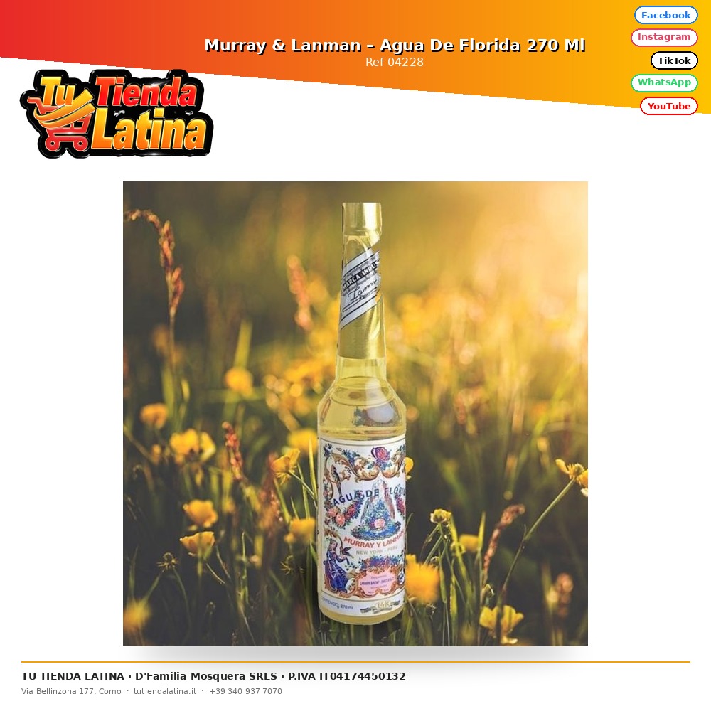 Murray & Lanman – Agua De Florida 270 Ml