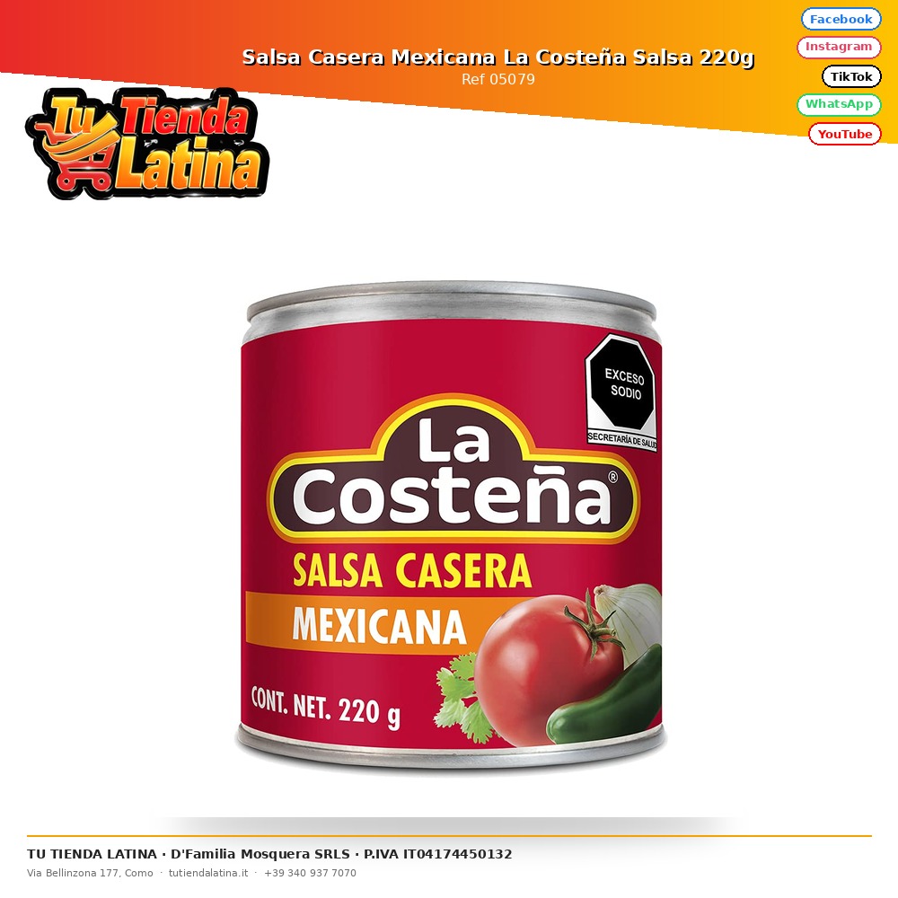 Salsa Casera Mexicana La Costeña Salsa 220g