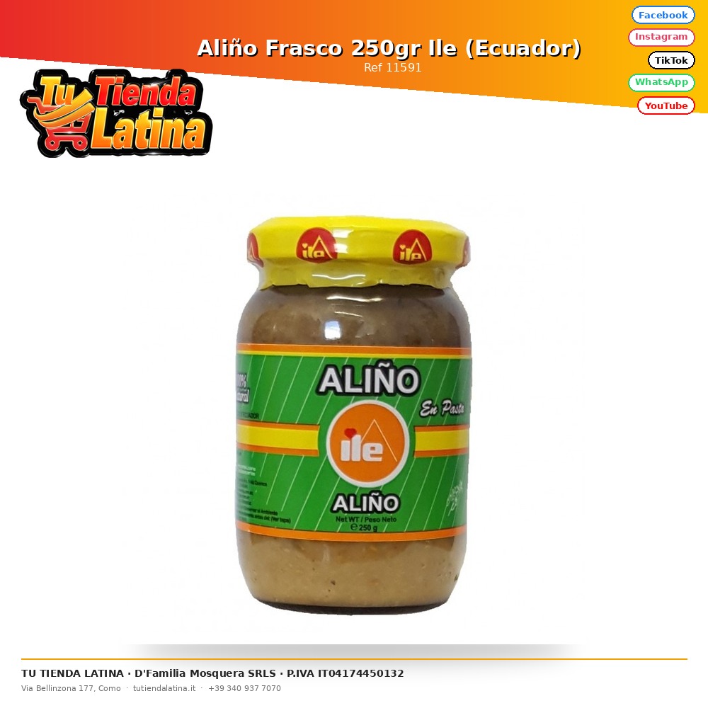 Aliño Frasco 250gr Ile (Ecuador) 