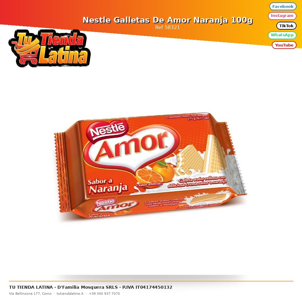 Nestle Galletas De Amor Naranja 100g