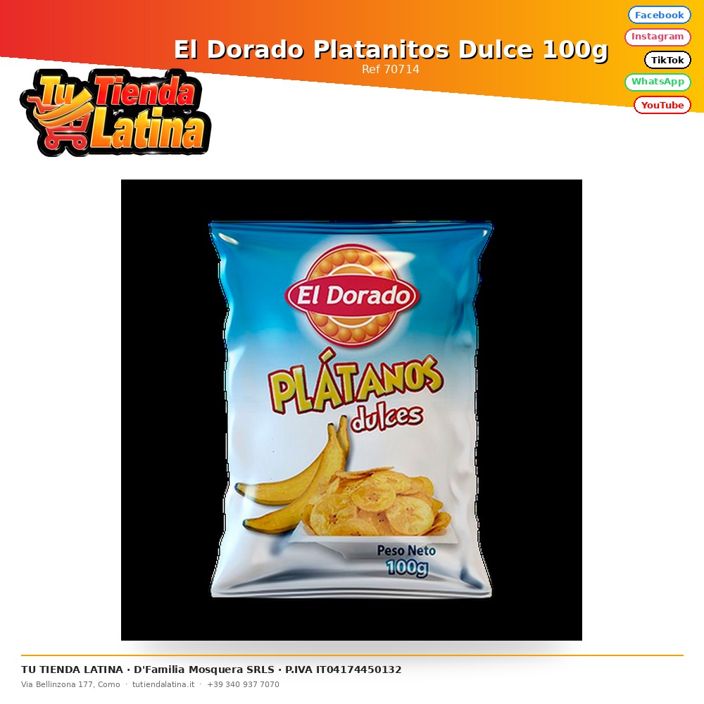 El Dorado Platanitos Dulce 100g