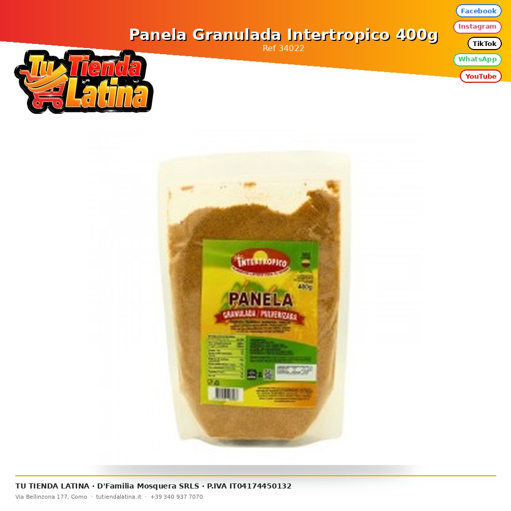 Panela Granulada Intertropico 400g