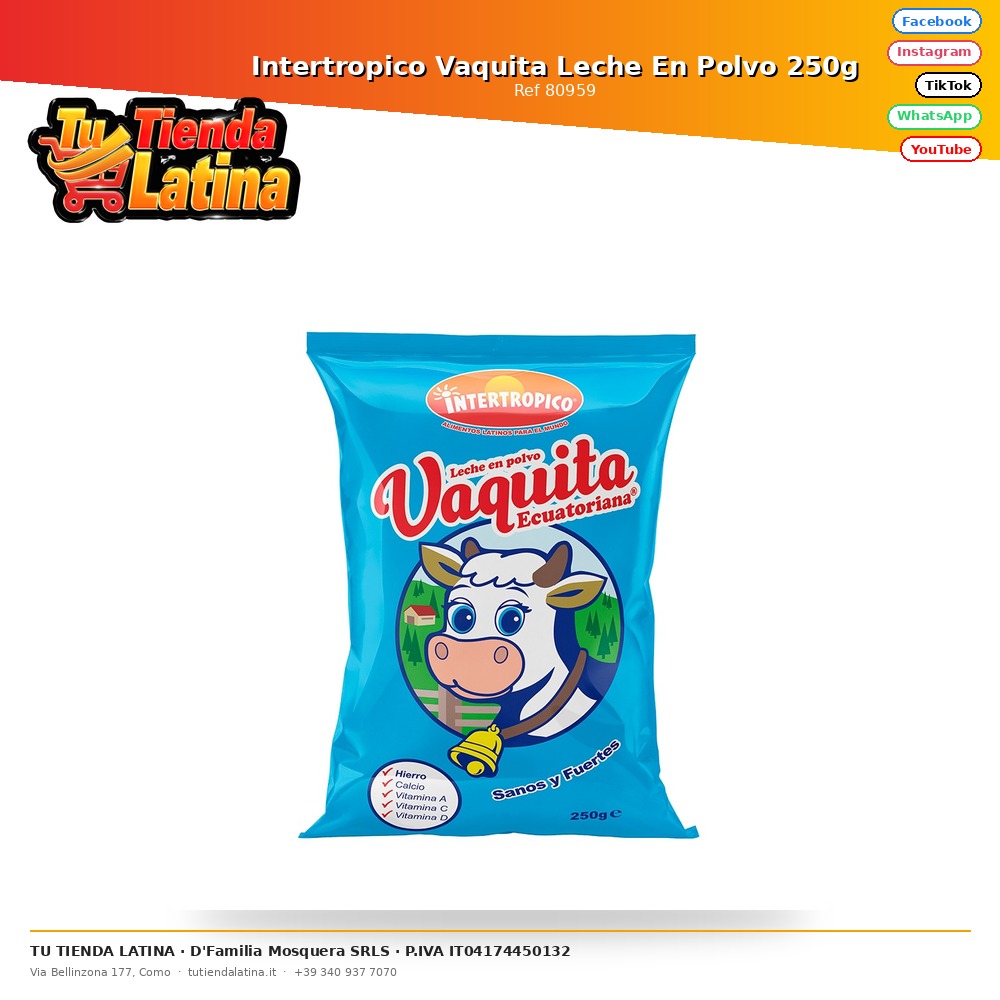 Intertropico Vaquita Leche En Polvo 250g