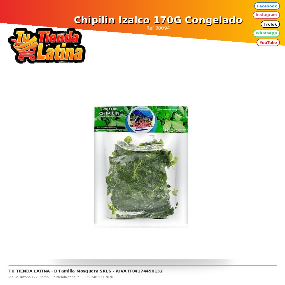 Chipilin Izalco 170G Congelado