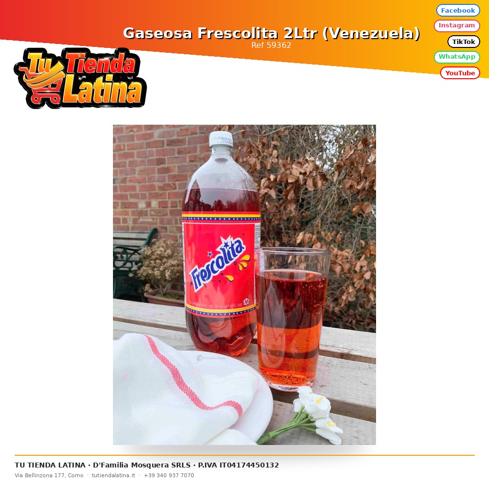 Gaseosa Frescolita 2Ltr (Venezuela)