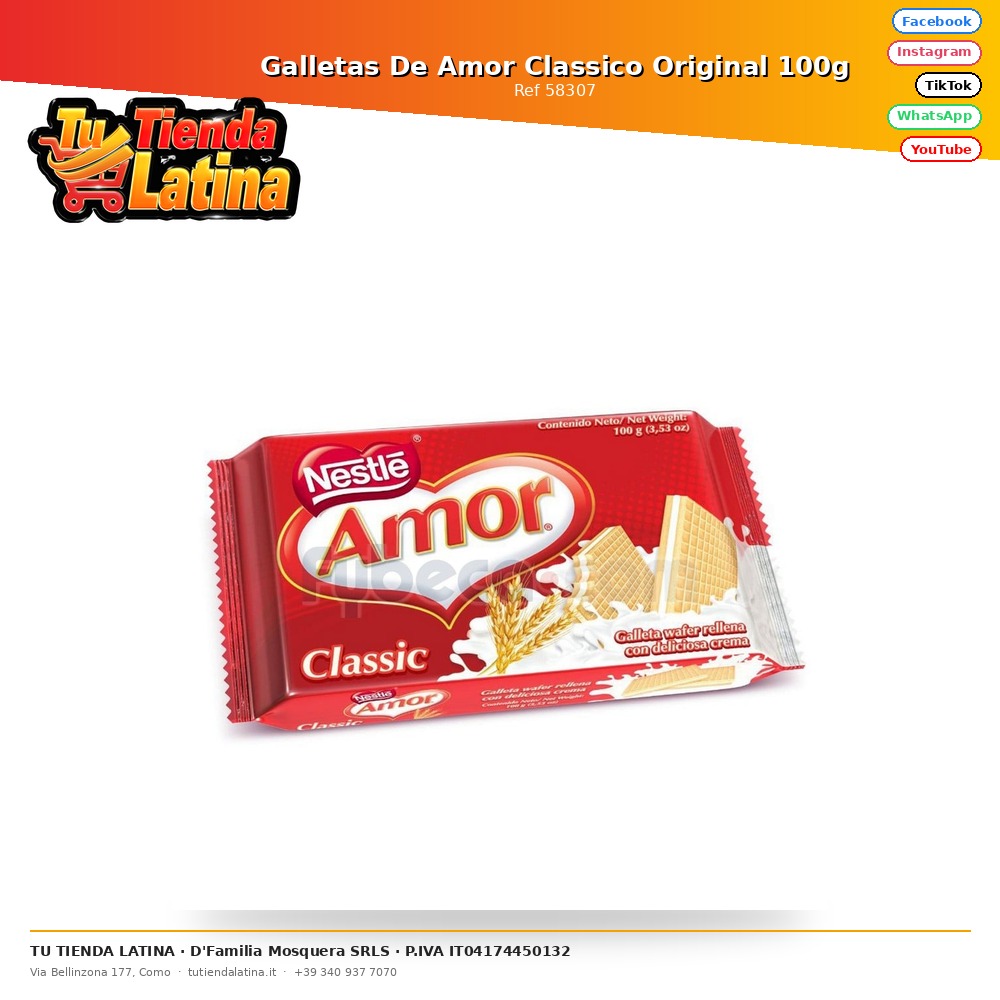 Galletas De Amor Classico Original 100g