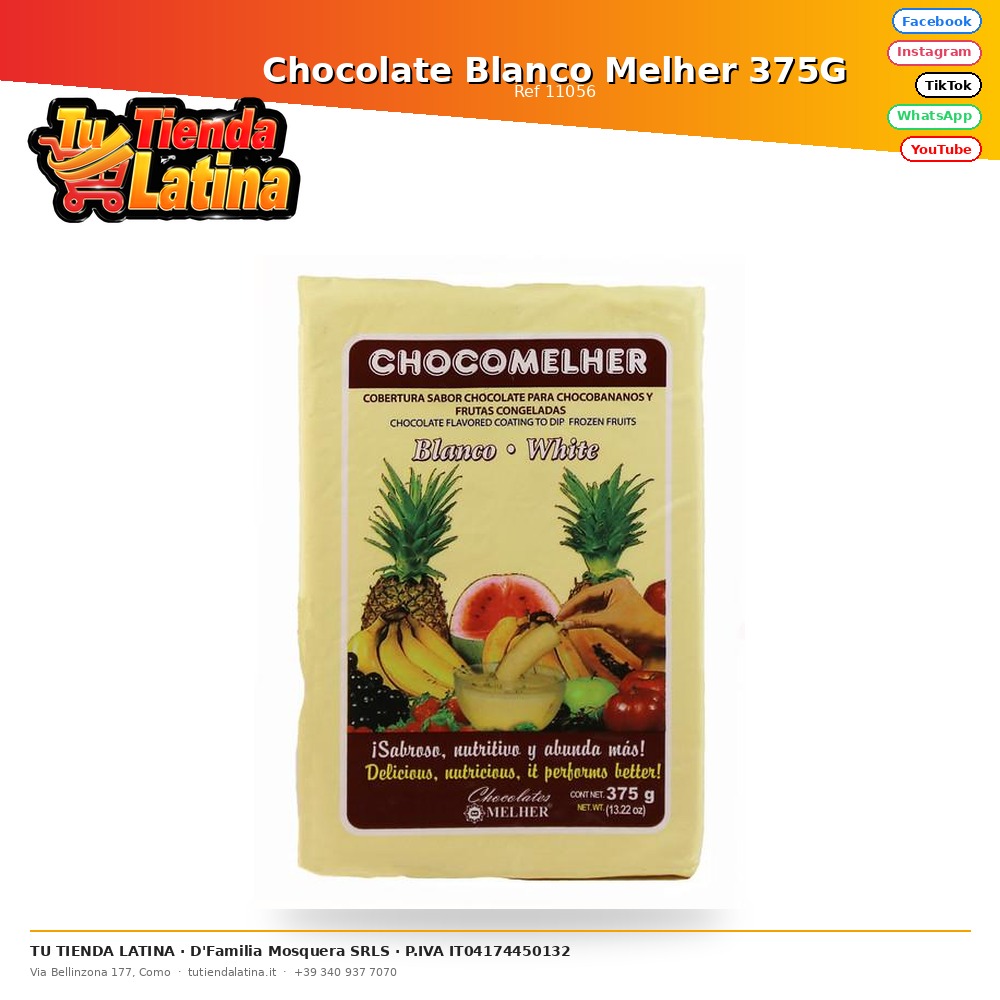 Chocolate Blanco Melher 375G