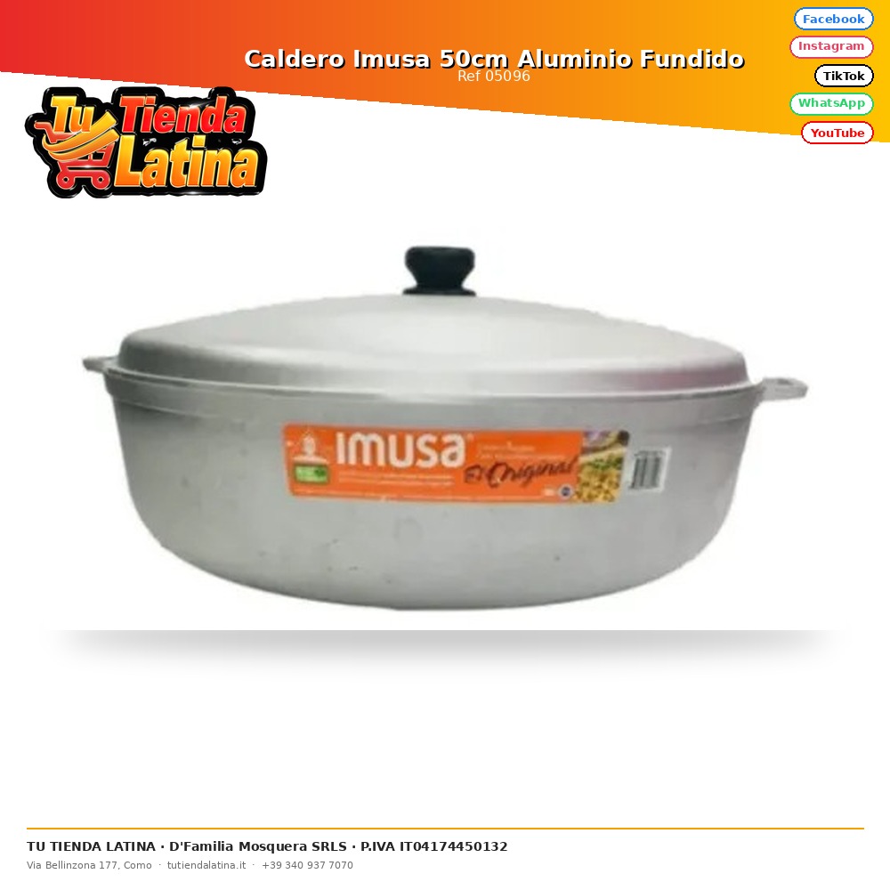 Caldero Imusa 50cm Aluminio Fundido
