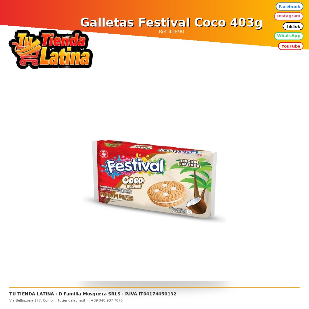 Galletas Festival Coco 403g