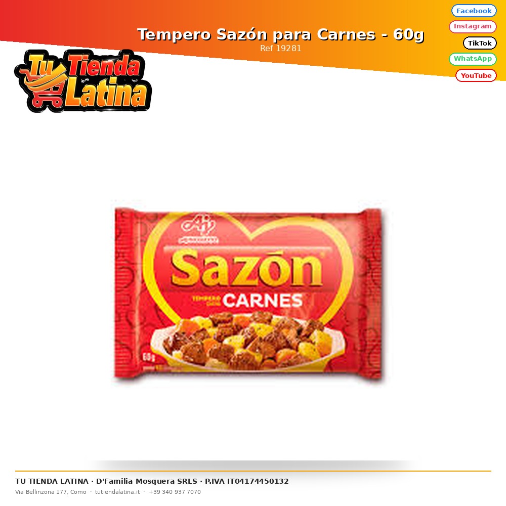 Tempero Sazón para Carnes - 60g