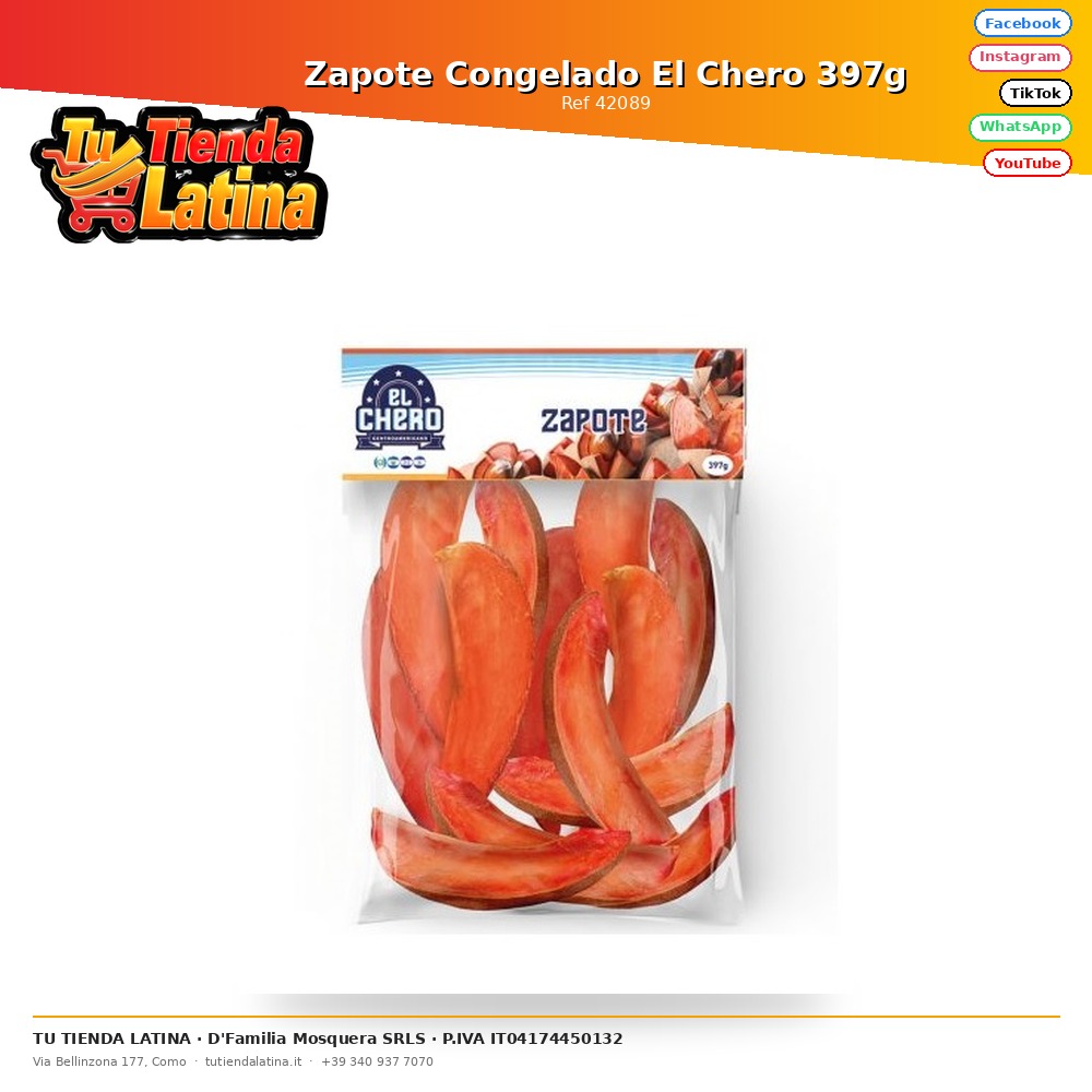 Zapote Congelado El Chero 397g