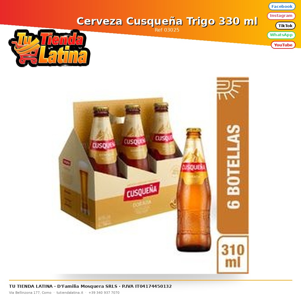 Cerveza Cusqueña Trigo 330 ml