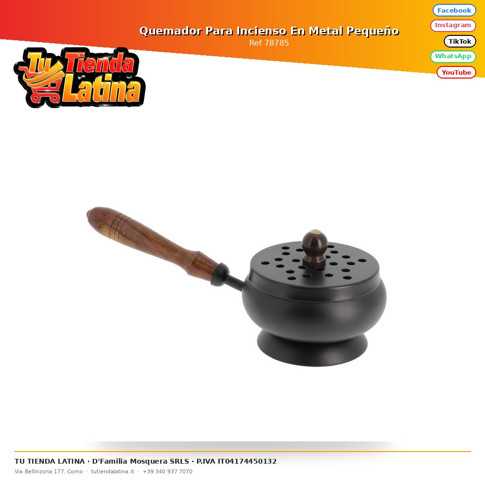Quemador Para Incienso En Metal Pequeño