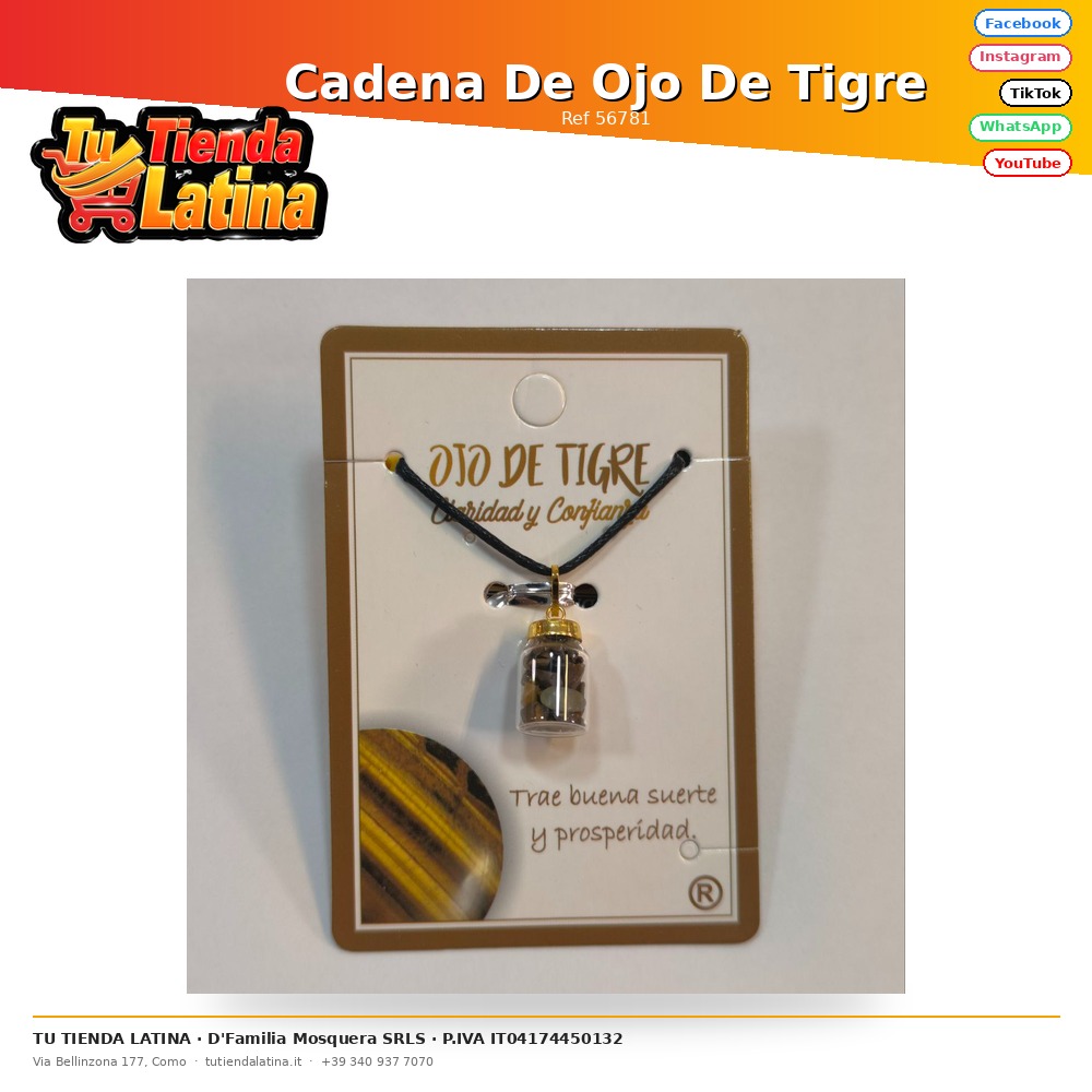 Cadena De Ojo De Tigre